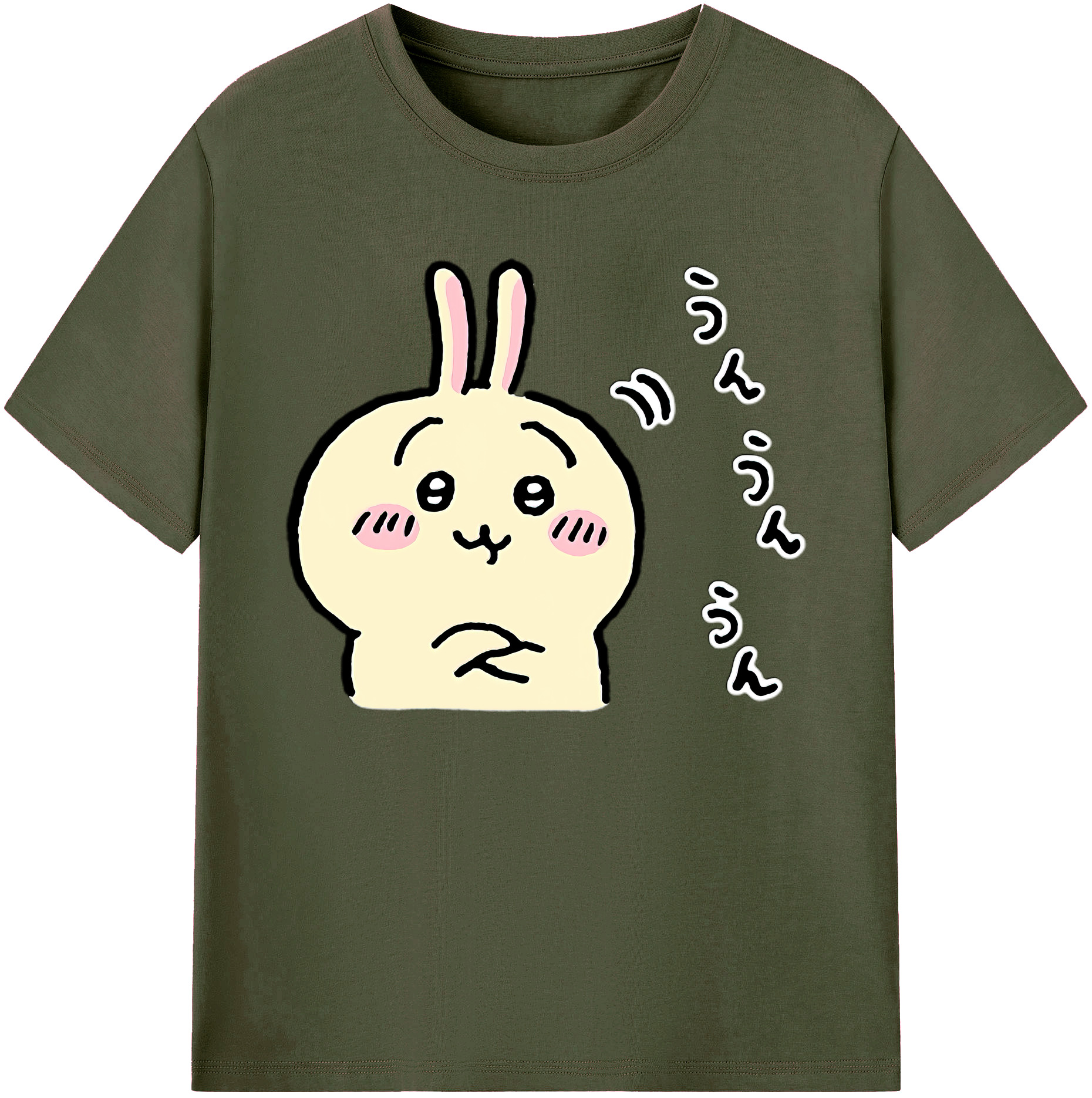 （画像用） ちいかわ うさぎ Chii-kawa usagi 綿100％ メンズ半袖Tシャツ｜肌触りやわらか＆通気性